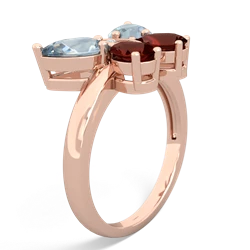 Aquamarine Butterfly 14K Rose Gold ring R2215