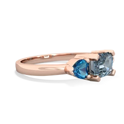 Aquamarine Three Stone 14K Rose Gold ring R5235