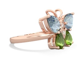 Aquamarine Butterfly 14K Rose Gold ring R2215
