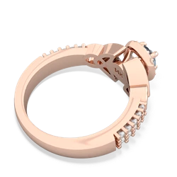 Aquamarine Celtic Knot Halo 14K Rose Gold ring R26445RH