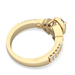 Aquamarine Celtic Knot Halo 14K Yellow Gold ring R26445RH