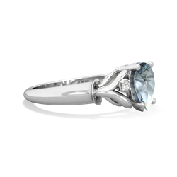 Aquamarine Precious Pear 14K White Gold ring R0826