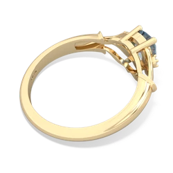 Aquamarine Precious Pear 14K Yellow Gold ring R0826