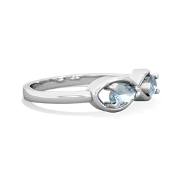 Aquamarine Infinity 14K White Gold ring R5050