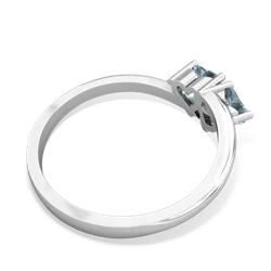 Aquamarine Sweethearts 14K White Gold ring R5260