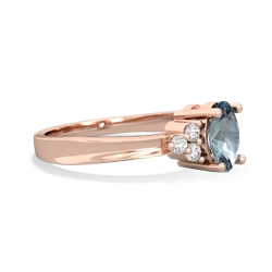 Aquamarine Simply Elegant 14K Rose Gold ring R2113