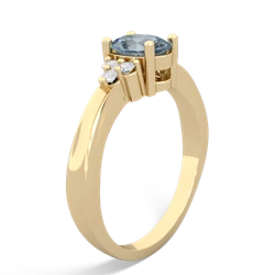 Aquamarine Simply Elegant 14K Yellow Gold ring R2113