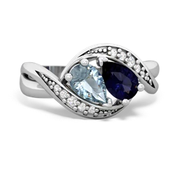 Aquamarine Summer Winds 14K White Gold ring R5342