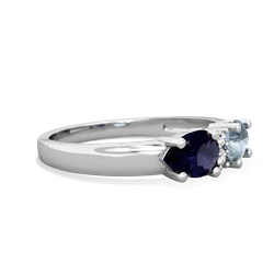 Aquamarine Pear Bowtie 14K White Gold ring R0865