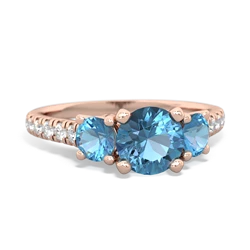 Turquoise Pave Trellis 14K Rose Gold ring R5500