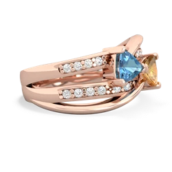 Blue Topaz Bowtie 14K Rose Gold ring R2360