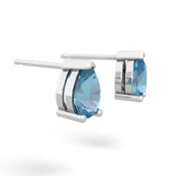 Blue Topaz Teardrop Stud 14K White Gold earrings E1793
