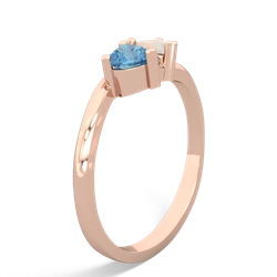 Blue Topaz Sweethearts 14K Rose Gold ring R5260