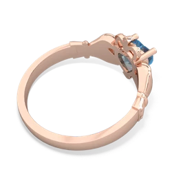Blue Topaz Claddagh 14K Rose Gold ring R2370
