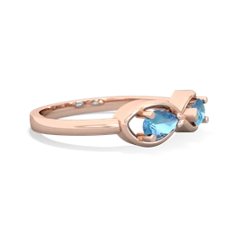 Blue Topaz Infinity 14K Rose Gold ring R5050
