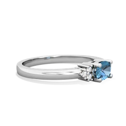 Blue Topaz Simply Elegant East-West 14K White Gold ring R2480