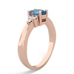 Blue Topaz Simply Elegant 14K Rose Gold ring R2113