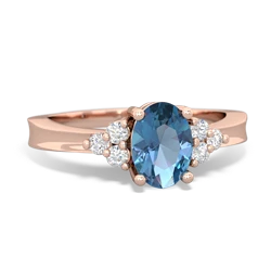 Blue Topaz Simply Elegant 14K Rose Gold ring R2113