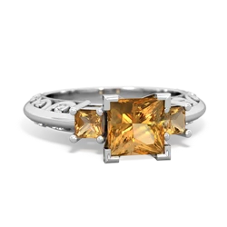 London Topaz Eternal Embrace Engagement 14K White Gold ring C2001