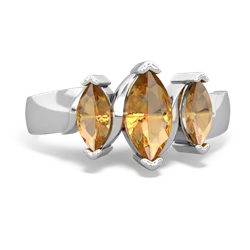 Peridot Three Peeks 14K White Gold ring R2433