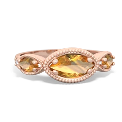 London Topaz Milgrain Marquise 14K Rose Gold ring R5700
