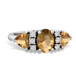 Sapphire Antique Style Three Stone 14K White Gold ring R2186
