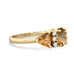Onyx Antique Style Three Stone 14K Yellow Gold ring R2186