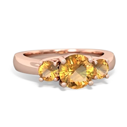 Alexandrite Three Stone Round Trellis 14K Rose Gold ring R4018