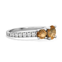 Amethyst Pave Trellis 14K White Gold ring R5500