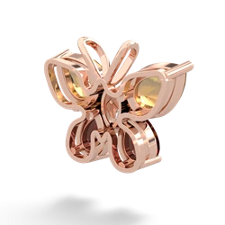 Citrine Butterfly 14K Rose Gold pendant P2215