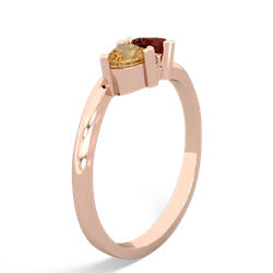 Citrine Sweethearts 14K Rose Gold ring R5260