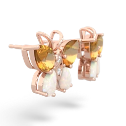Citrine Butterfly 14K Rose Gold earrings E2215