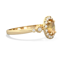 Citrine Antique-Style Halo 14K Yellow Gold ring R5720
