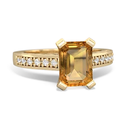 matching engagment rings - Art Deco Engagement 8x6mm Emerald-cut