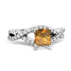 matching engagment rings - Diamond Twist 5mm Square Engagment 