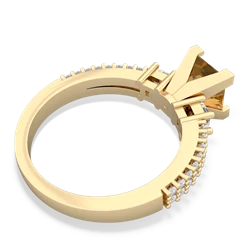 Citrine Classic 6Mm Princess Engagement 14K Yellow Gold ring R26436SQ