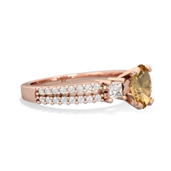 Citrine Classic 7X5mm Oval Engagement 14K Rose Gold ring R26437VL