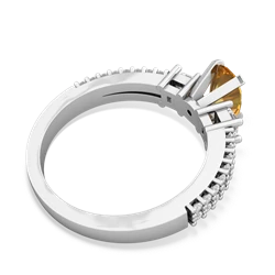 Citrine Classic 7X5mm Oval Engagement 14K White Gold ring R26437VL