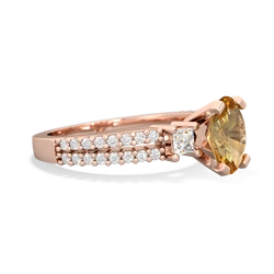 Citrine Classic 8X6mm Oval Engagement 14K Rose Gold ring R26438VL
