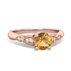 Citrine Antique Elegance 14K Rose Gold ring R3100