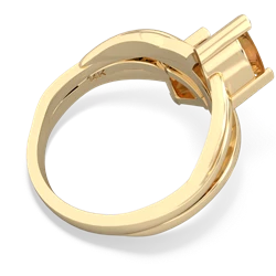 Citrine Split Band Swirl 14K Yellow Gold ring R2341