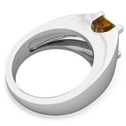 Citrine Men's 14K White Gold ring R1836