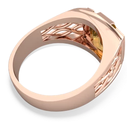 Citrine Men's Vine 14K Rose Gold ring R0490