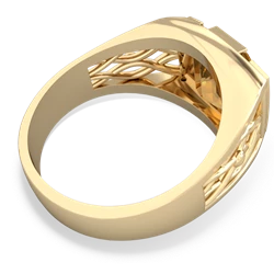 Citrine Men's Vine 14K Yellow Gold ring R0490