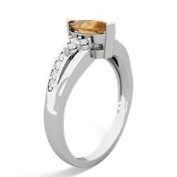 Citrine Royal Marquise 14K White Gold ring R2343