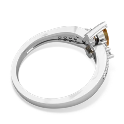 Citrine Royal Marquise 14K White Gold ring R2343