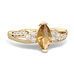 Citrine Royal Marquise 14K Yellow Gold ring R2343