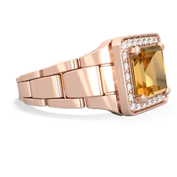 Citrine Men's Watch 14K Rose Gold ring R0510