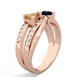 Citrine Bowtie 14K Rose Gold ring R2360