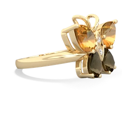 Citrine Butterfly 14K Yellow Gold ring R2215